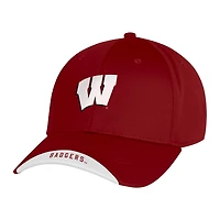 Casquette Under Armour rouge Wisconsin Badgers Sideline Blitzing Accent Flex pour homme