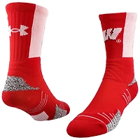T-shirt rouge Wisconsin Badgers Sideline Playmaker pour homme d'Under Armour