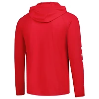 Men's Under Armour  Red Wisconsin Badgers Tech Stretch Long-Sleeve Hooded T-Shirt