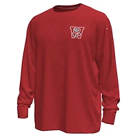 T-shirt à manches longues épais Throwback Motion pour homme des Wisconsin Badgers d'Under Armour, rouge