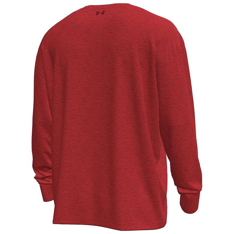 Men's Under Armour Wisconsin Badgers Throwback Motion Heavyweight Long Sleeve T-Shirt