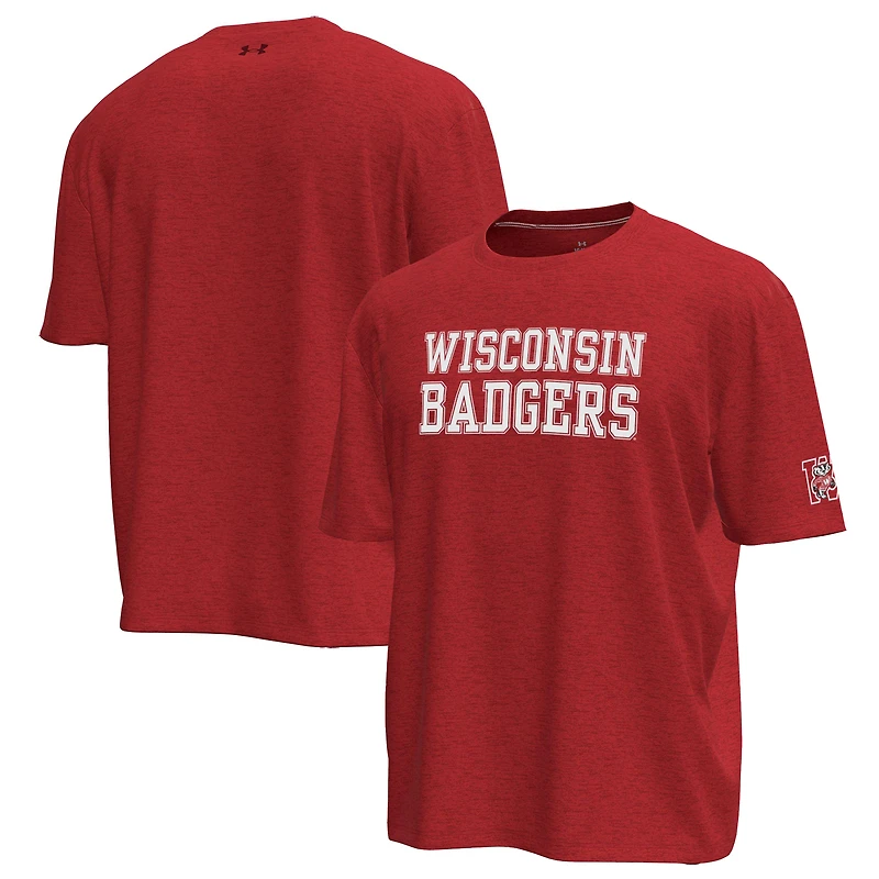 Men's Under Armour Wisconsin Badgers Throwback Motion Heavyweight T-Shirt