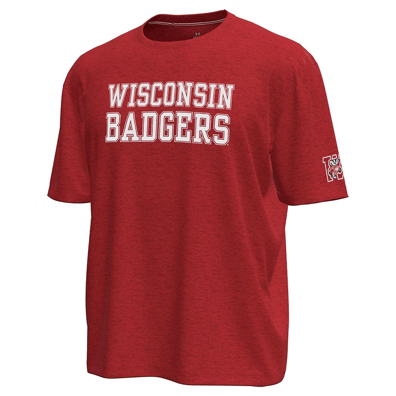 Men's Under Armour Wisconsin Badgers Throwback Motion Heavyweight T-Shirt