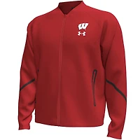Veste bomber entièrement zippée Unstoppable pour homme des Wisconsin Badgers d'Under Armour Red