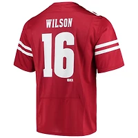 Maillot Under Armour Russell Wilson pour hommes, réplique des Badgers du Wisconsin, rouge