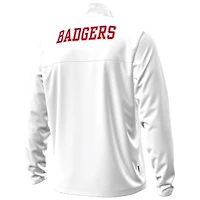 Men's Under Armour  White Wisconsin Badgers 1980 Throwback Game Quarter-Zip Sweatshirt