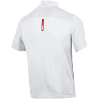 Men's Under Armour White Wisconsin Badgers Motivate Half-Zip Jacket