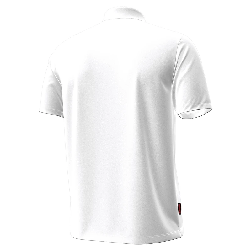 Men's Under Armour White Wisconsin Badgers Performance Drive Chest Stripe Polo