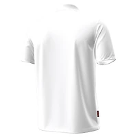 Men's Under Armour White Wisconsin Badgers Performance Drive Chest Stripe Polo