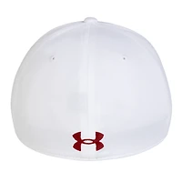 Casquette Under Armour blanche Wisconsin Badgers Sideline Blitzing Accent Flex pour homme