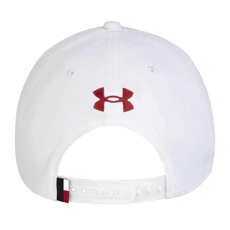 Casquette ajustable Under Armour blanche Wisconsin Badgers Sideline Drive Rope pour homme