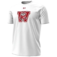 T-shirt à manches courtes en coton performant Wisconsin Throwback NCAA UAR 2025, blanc, V110794, TEEMENSCR #2