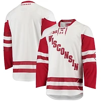 Maillot de hockey Under Armour Wisconsin Badgers UA Replica pour homme Blanc