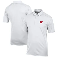 Polo classique jacquard blanc pour homme Wisconsin Badgers