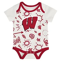 Ensemble de body trois pièces pour nouveau-né et nourrisson Outerstuff Wisconsin Badgers All Day Play