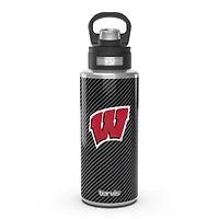 Tervis Wisconsin Blaireaux 32oz. Bouteille d'eau à large goulot en fibre de carbone