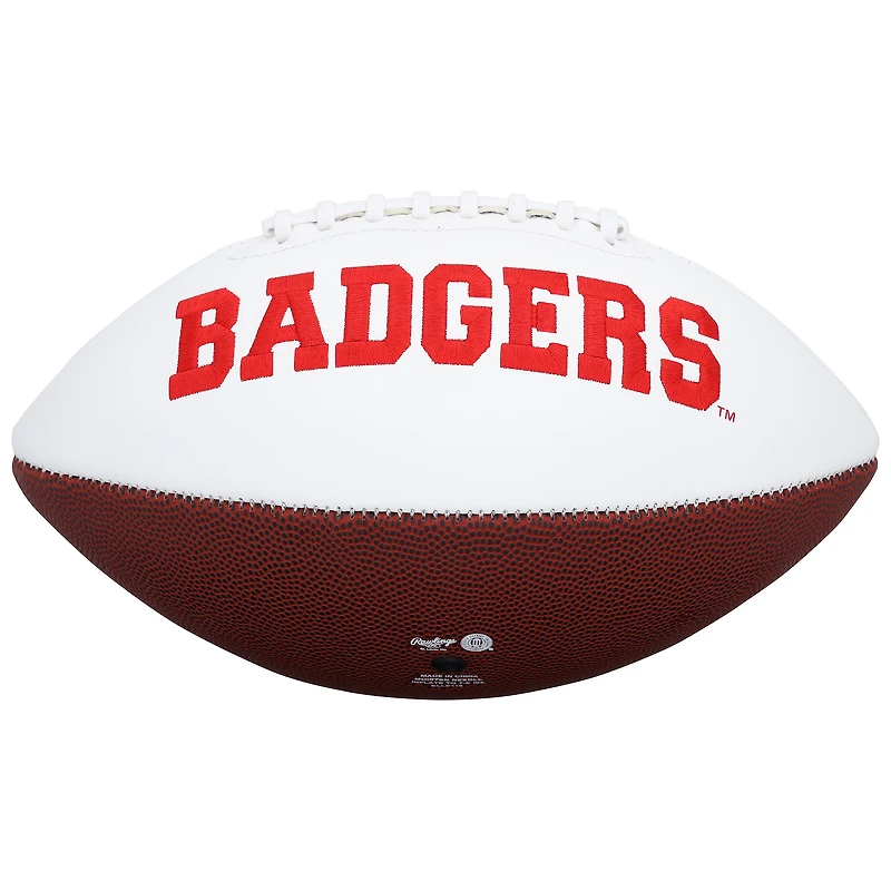 T.J. Watt Wisconsin Badgers Autographed Jardin White Panel Football