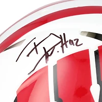 Casque Riddell Speed ​​Authentic autographié par T.J. Watt, Wisconsin Badgers