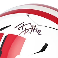 Casque Riddell Speed ​​Flex Authentic autographié par T.J. Watt des Wisconsin Badgers
