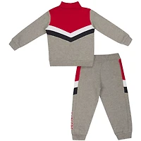 Ensemble sweat-shirt et pantalon de survêtement Clarence Fleece Heather Gray pour tout-petits, motif Wisconsin Badgers