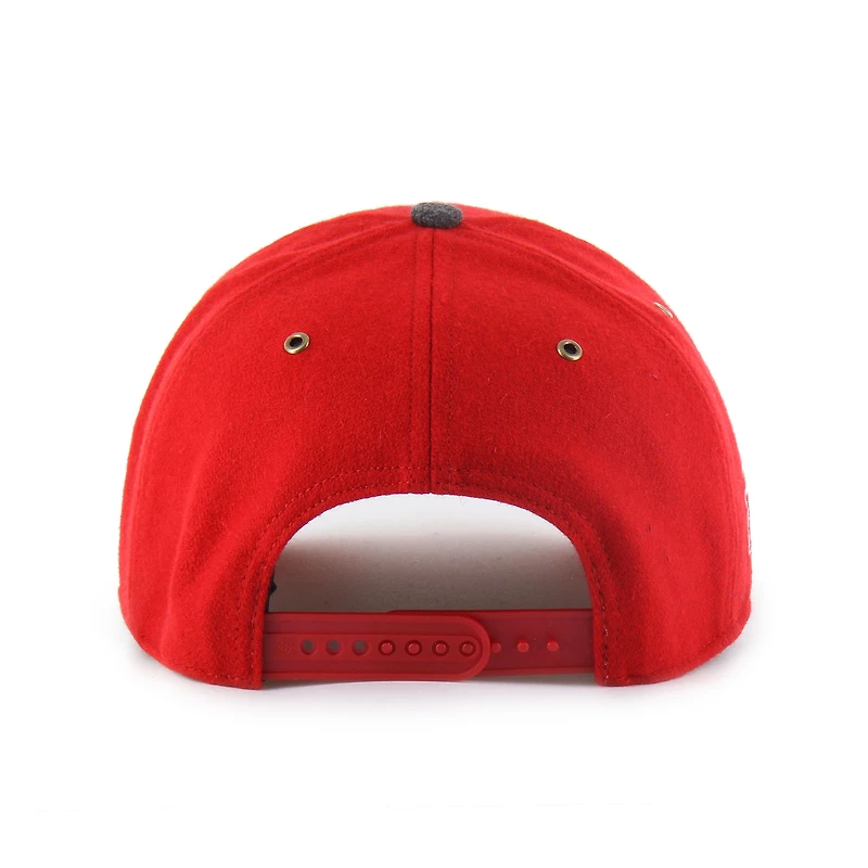 Unisex '47 Red Wisconsin Badgers Windowpane Plaid Collection Hitch Adjustable Hat