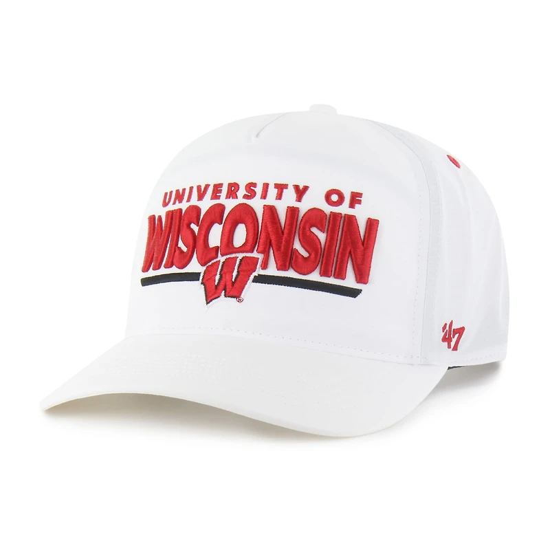 Casquette unisexe '47 White Wisconsin Badgers brrr° Expressway Hitch ajustable