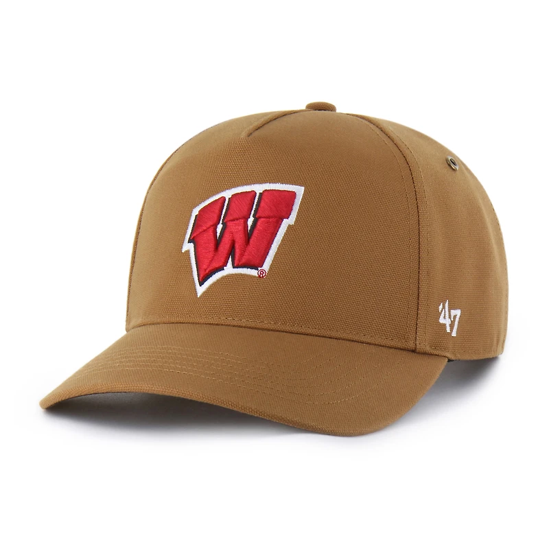 Chapeau unisexe Carhartt x '47 Brown Wisconsin Badgers Hitch ajustable