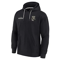 Unisex Fanatics Black Wisconsin Badgers Elements Super Soft Fleece Pullover Hoodie