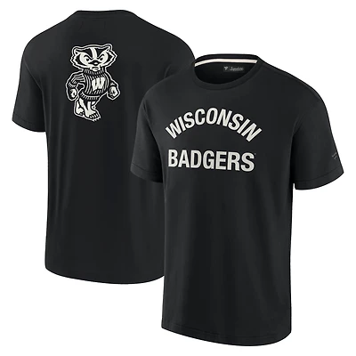 Unisex Fanatics Black Wisconsin Badgers Elements Super Soft Short Sleeve T-Shirt