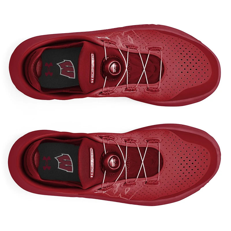 Chaussures de course SlipSpeed Unisexe Under Armour Red Wisconsin Badgers