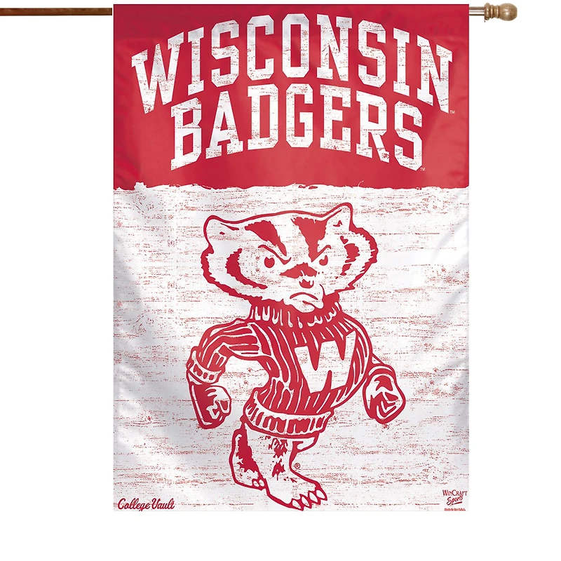 WinCraft Wisconsin Badgers 28" x 40" College Vault Single-Sided House Banner