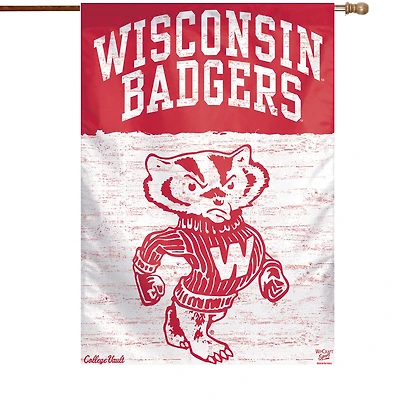 WinCraft Wisconsin Badgers 28 "x 40" Bannière de maison unilatérale College Vault