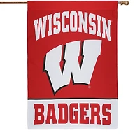 Bannière verticale simple face WinCraft Wisconsin Badgers 28" x 40" avec logo principal