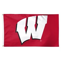 WinCraft Wisconsin Badgers Drapeau de luxe simple face 3 pi x 5 pi