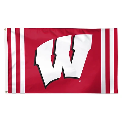 WinCraft Wisconsin Badgers 3' x 5' Vertical Stripe Deluxe Single-Sided Flag