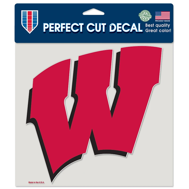 Autocollant de voiture couleur WinCraft Wisconsin Badgers 8" x 8"
