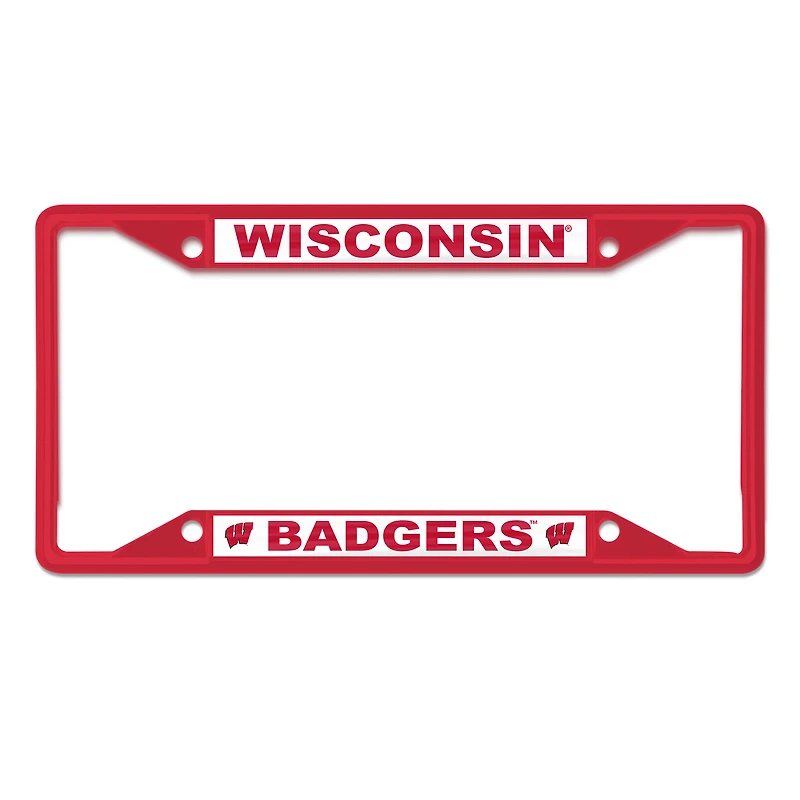 Cadre de plaque d'immatriculation WinCraft Wisconsin Badgers