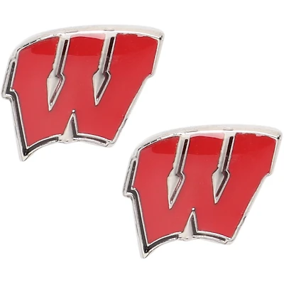 Boucles d'oreilles WinCraft avec logo des Wisconsin Badgers