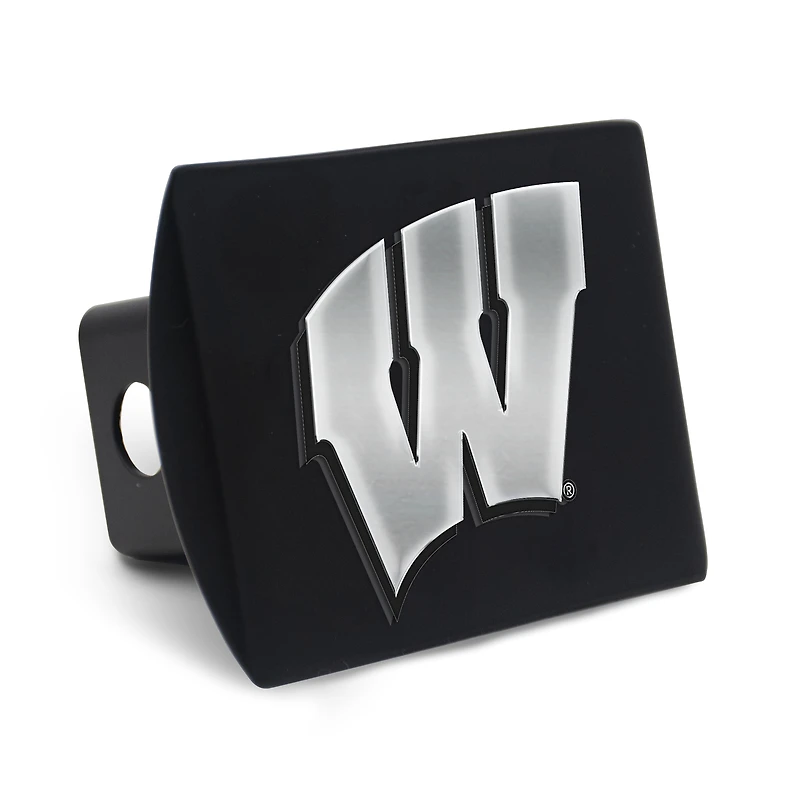 Housse d'attelage WinCraft Wisconsin Badgers en métal chromé de qualité supérieure avec logo