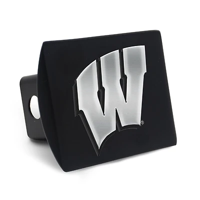 Housse d'attelage WinCraft Wisconsin Badgers en métal chromé de qualité supérieure avec logo