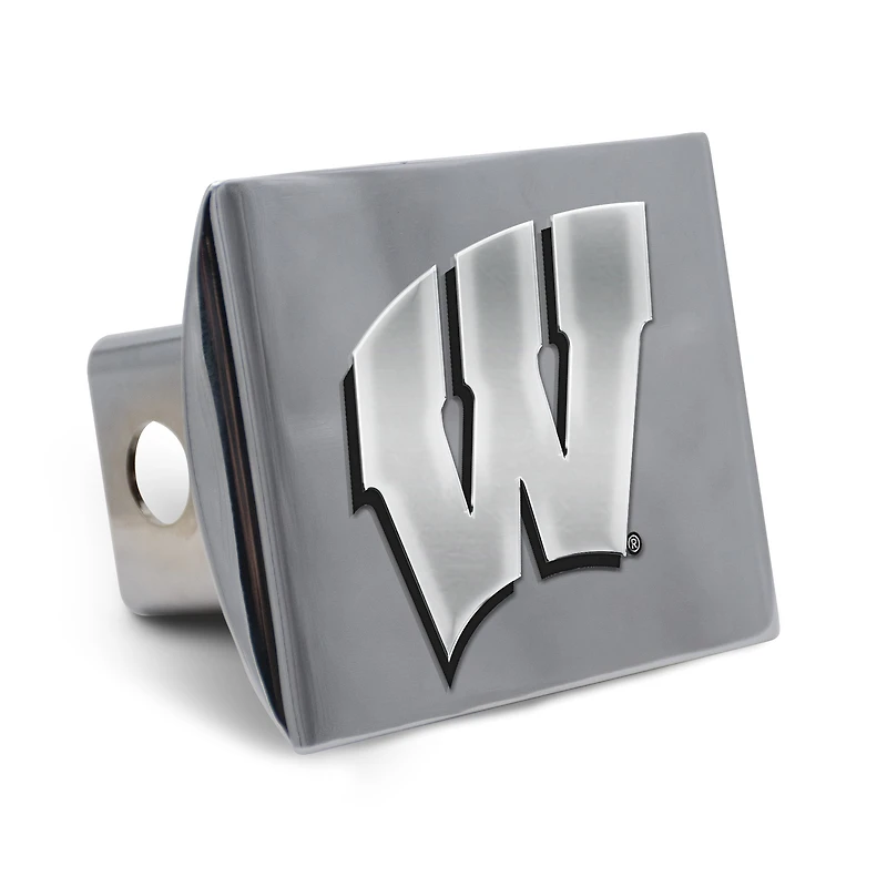 Cache-attelage en métal chromé de qualité supérieure WinCraft Wisconsin Badgers