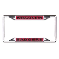 Cadre de plaque d'immatriculation en métal avec logo imprimé WinCraft Wisconsin Badgers