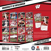 Wisconsin Badgers 12” x 12” 2026 Team Wall Calendar