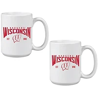 Lot de deux tasses de 425 ml des Wisconsin Badgers
