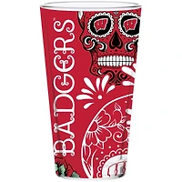 Blaireaux du Wisconsin 16 oz. Verre à pinte Dia de los Muertos