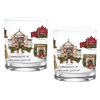 Ensemble de deux verres à whisky Laura Wilcox University Hall de 473 ml (Wisconsin Badgers)