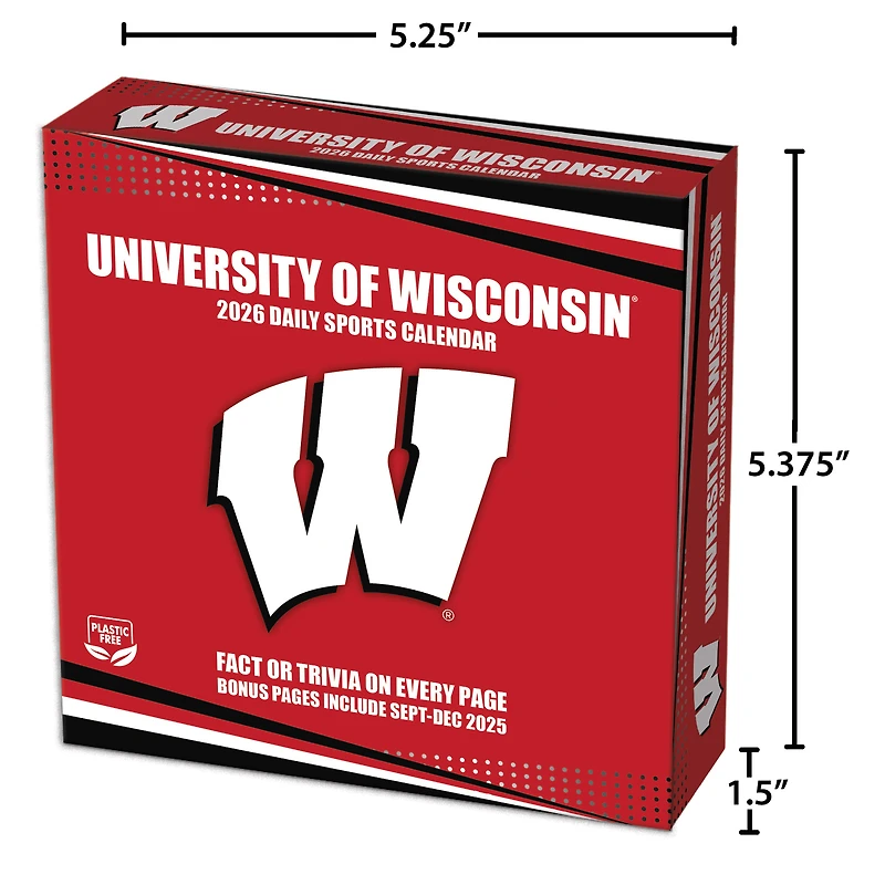 Wisconsin Badgers 2026 Box Calendar