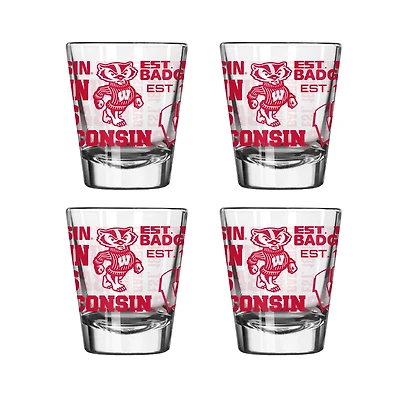 Wisconsin Badgers 4-Pack 2oz. Shot Glass Set