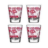 Wisconsin Badgers 4-Pack 2oz. Shot Glass Set
