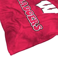 Couverture sherpa en flanelle tie-dye à bulles Wisconsin Badgers 60'' x 80''